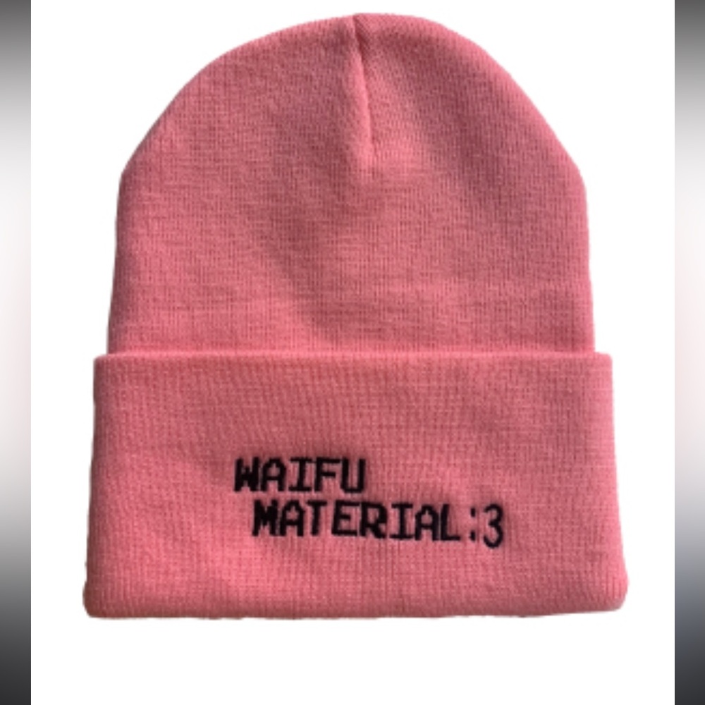 Pink Waifu Material Beanie